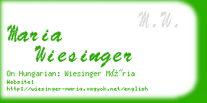 maria wiesinger business card